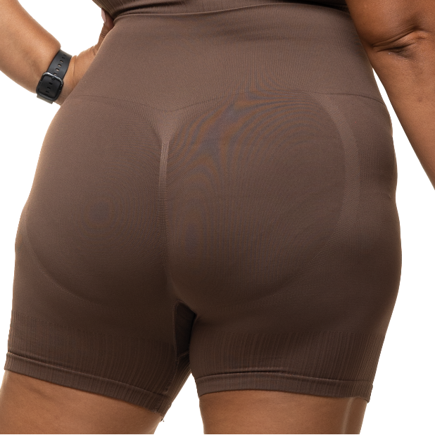 Foundation Ribbed Detailed Shorts | Brown